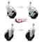 Service Caster 4 Inch Hard Rubber Wheel Swivel 12mm Threaded Stem Caster Brakes SCC, 2PK SCC-TS20S414-HRS-M1215-2-TLB-2 - alternate 3